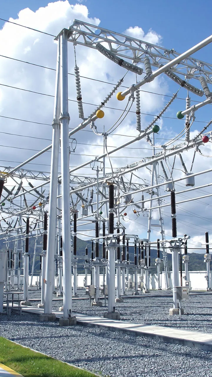 Substation gantry steel structure