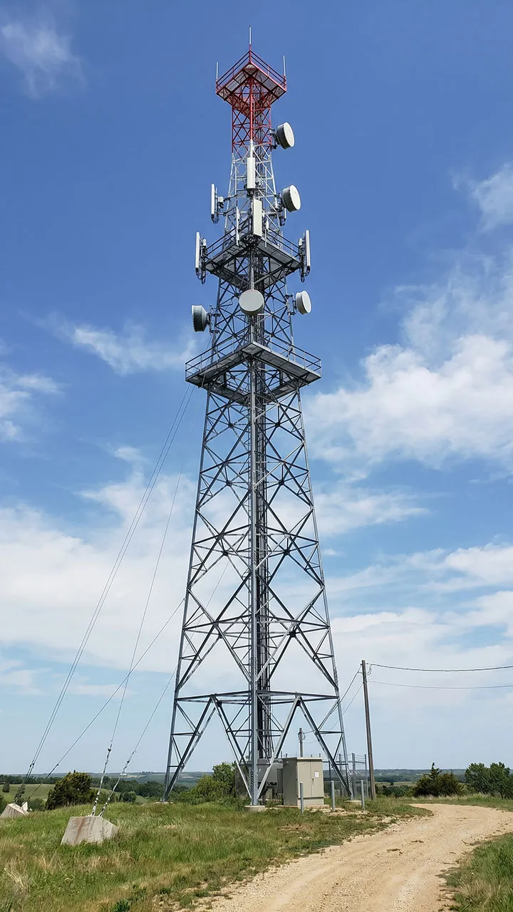 Telecommunication tower steel structure